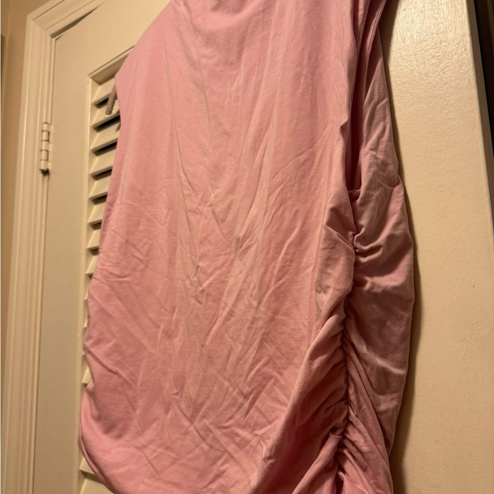 Abercrombie & Fitch Light Pink Ruched Blouse